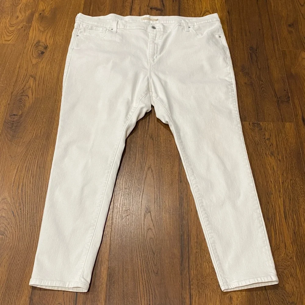 Levi's Women’s 721 Crisp White High Rise Skinny Jeans Size 24W - Picture 5 of 15